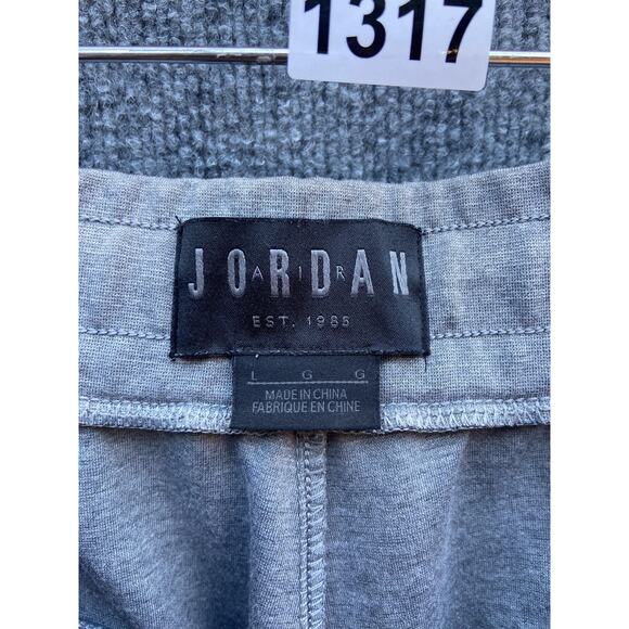 Nike Jordan Sweat Shorts Mens Large Heather Gray Jumpman Drawstring Athletic - Picture 8 of 9